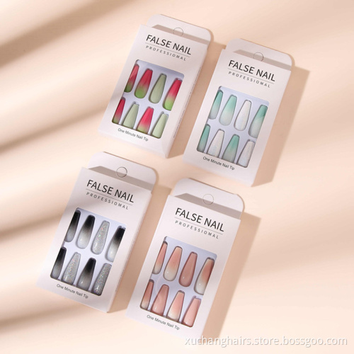 Free Sample False Nails Various Color Wholesale Custom Long Press On Nails For Women